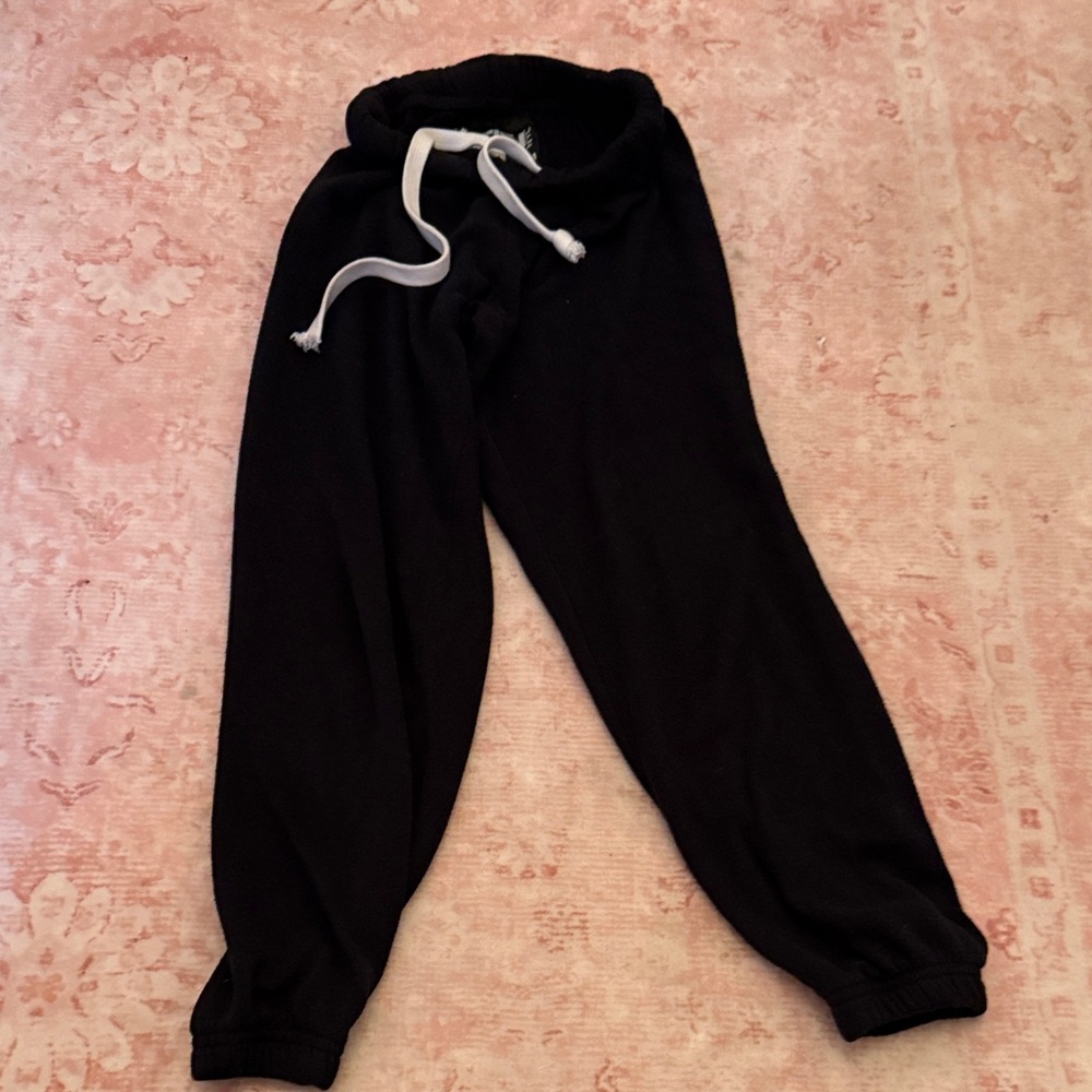 Katie J NYC Black Joggers with White Drawstring
